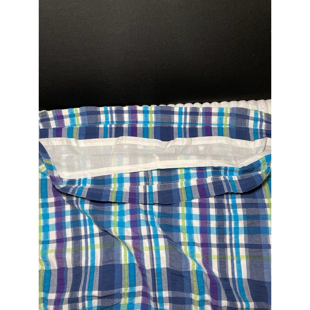 G H Bass & Company Madras Plaid Seersucker Skirt Blue, Purple, Green Sz 10 - Picture 5 of 9
